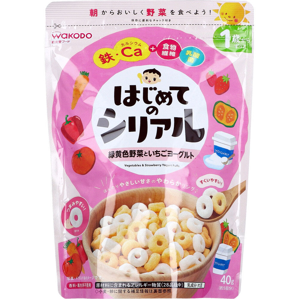 와코도 첫 시리얼 녹황색 채소 딸기요거트 40g