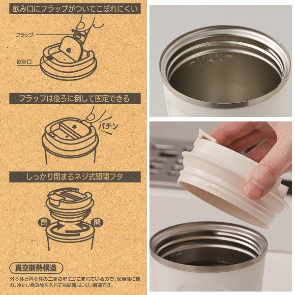 스케이터 곰돌이푸 Cafe 캐릭터 진공 단열 커피 텀블러 S 350ml STBC3F - 주방·식기 - 하카타몰