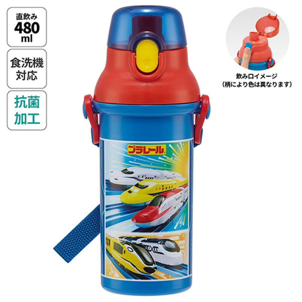 스케이터 프라레일 원터치 다이렉트 보틀 480ml PSB5SANAG - 하카타몰