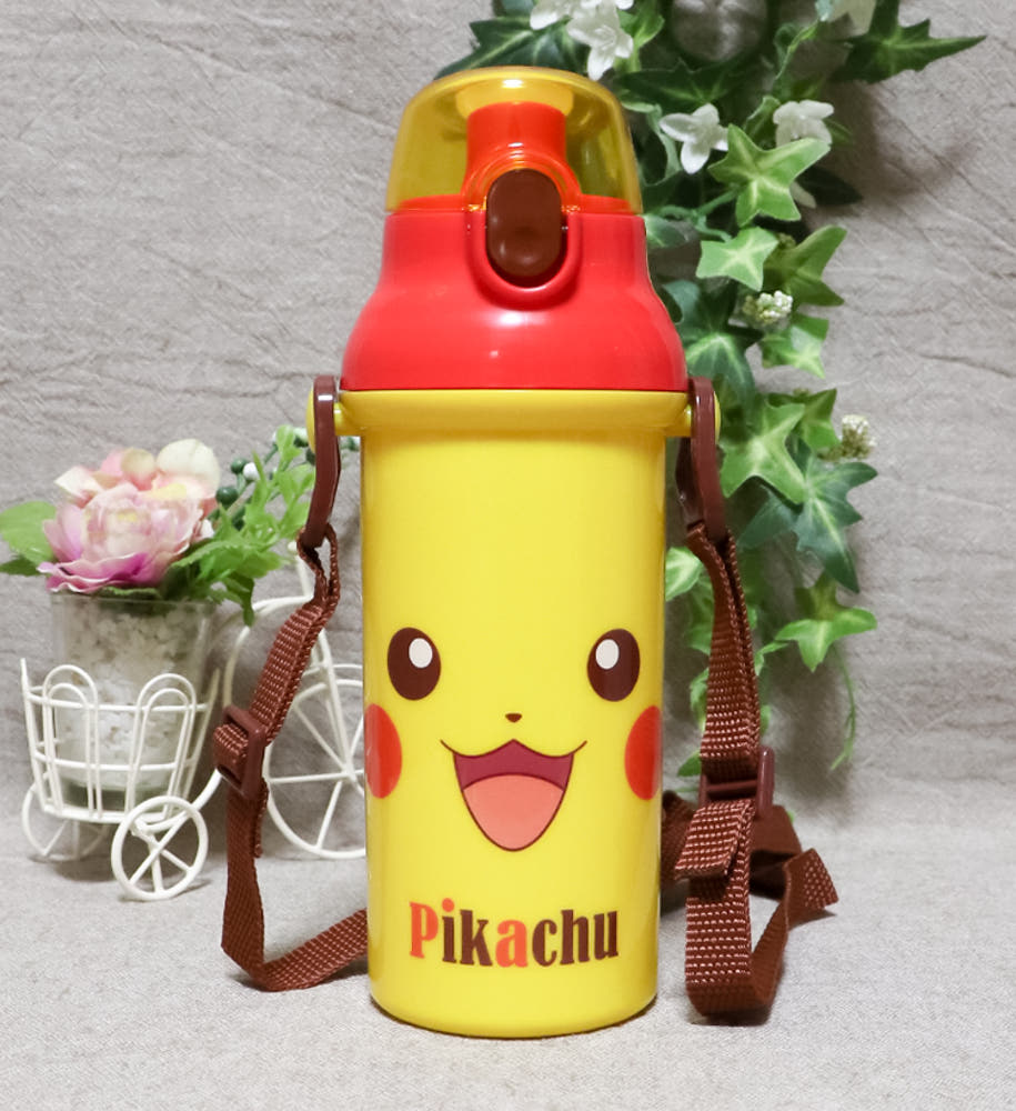 스케이터 항균 식기세척기 대응 포켓몬스터 피카츄 페이스 다이렉트 원터치 보틀 480ml - 하카타몰