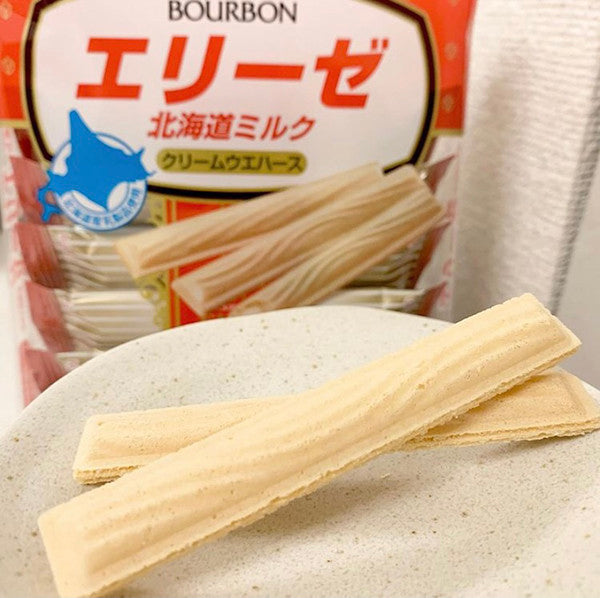 BOURBON 부르봉 엘리제 홋카이도 밀크 크림 웨하스 16개입 - 과자·스낵 - 하카타몰