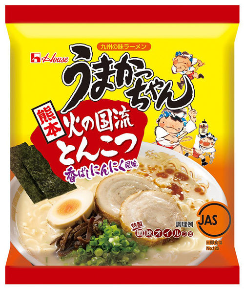 하우스식품 우마캇짱 큐슈의맛 돈코츠 라면 쿠마모토 마늘풍미(5개입) - 면류 - 하카타몰