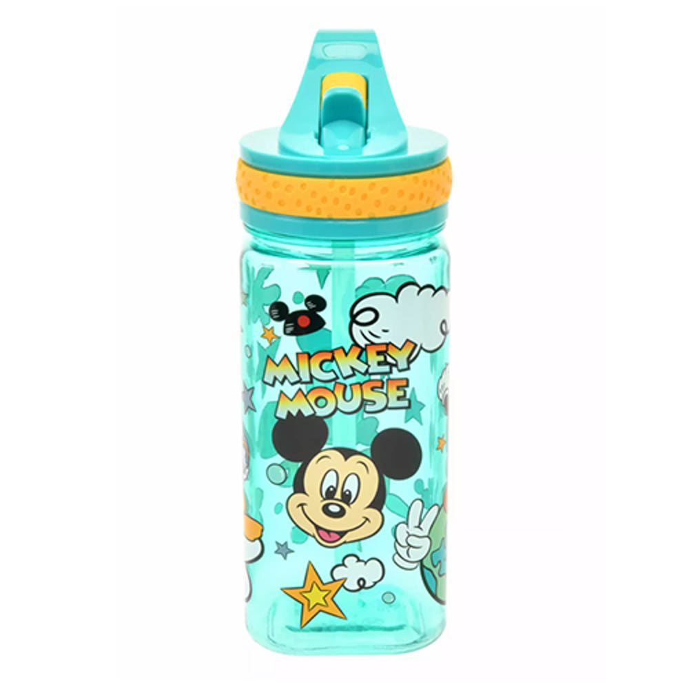 디즈니스토어 미키마우스 & 도날드덕 캐릭터 스퀘어 워터 보틀 retro pop 460ml - 주방·식기 - 하카타몰