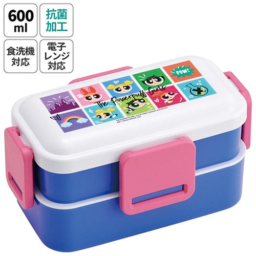 스케이터 파워퍼프걸 캐릭터 식기세척기대응 항균 4면락 2단 도시락 런치박스 600ml PFLW4AG - 주방·식기 - 하카타몰