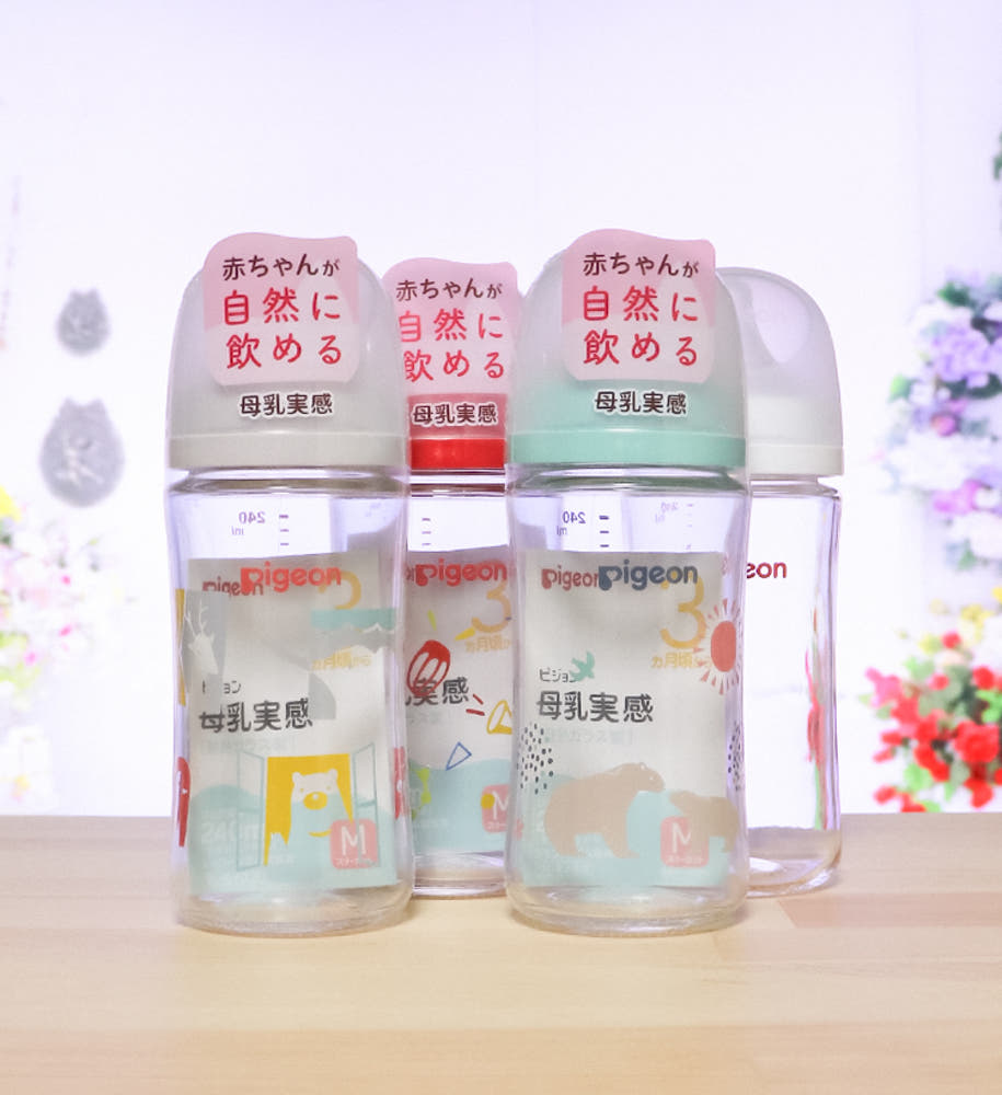 피죤 신 모유실감 내열유리 젖병 160mL /240mL (화이트, Zoo, Music, Bear) - 수유·외출 - 하카타몰