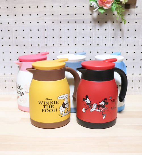 스케이터 캐릭터 스테인리스 진공 포트 600ml (미키, 곰돌이푸, 도라에몽, 키티, 스누피) - 하카타몰