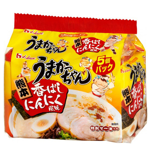 하우스식품 우마캇짱 큐슈의맛 돈코츠 라면 쿠마모토 마늘풍미(5개입) - 면류 - 하카타몰