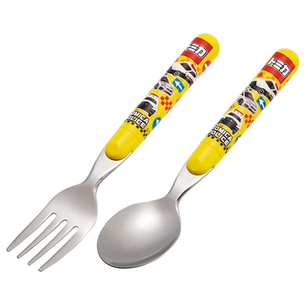 스케이터 토미카 캐릭터 식기세척기 대응 스푼 포크 세트 14cm SFR1 - 주방·식기 - 하카타몰