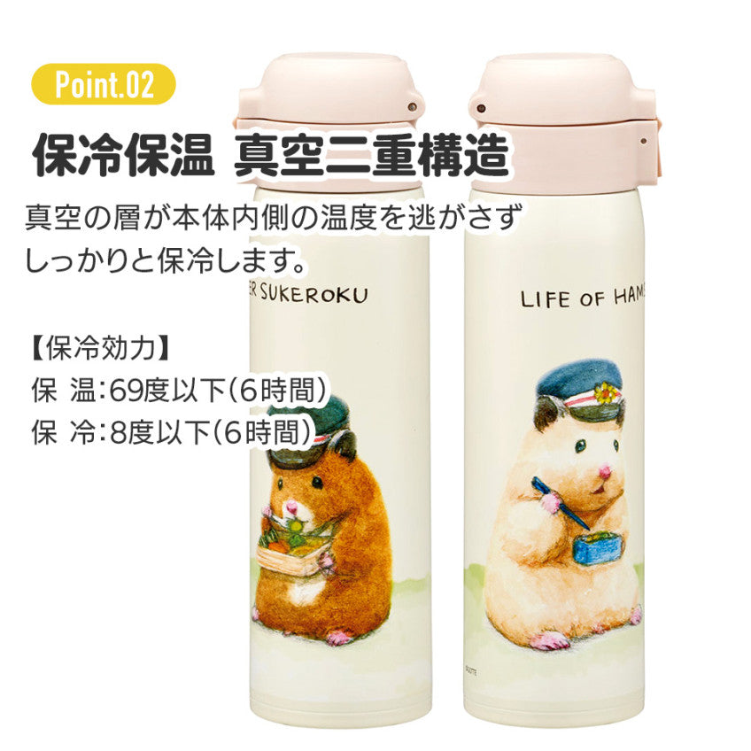 스케이터 무직 타이거 캐릭터 원터치 스테인리스 머그 보틀 480ml STOT5 - 주방·식기 - 하카타몰