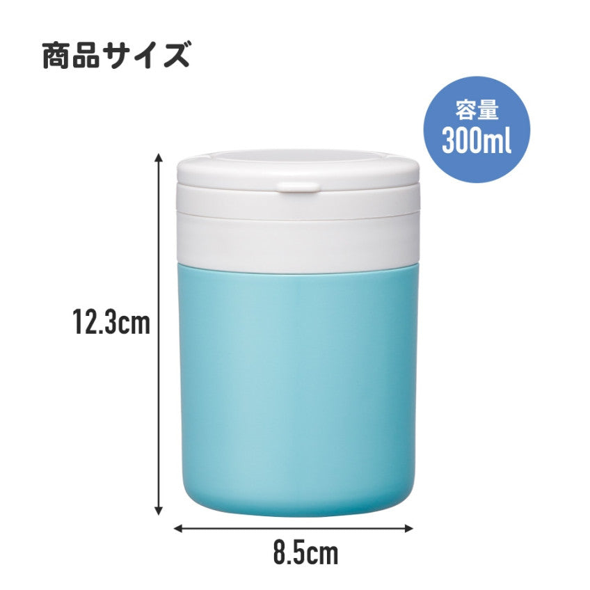 스케이터 리락쿠마 캐릭터 항균 접이식 핸들 보온 보냉 델리카포트 스프통 300ml LJFO3AG - 하카타몰