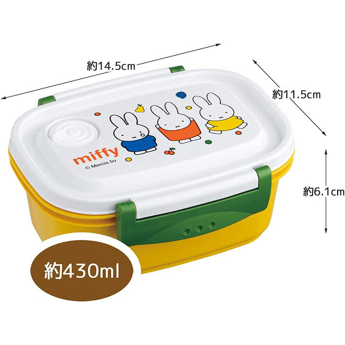 스케이터 식기세척기 대응 미피 캐릭터 도시락 보존용기 430ml XPM3 - 주방·식기 - 하카타몰