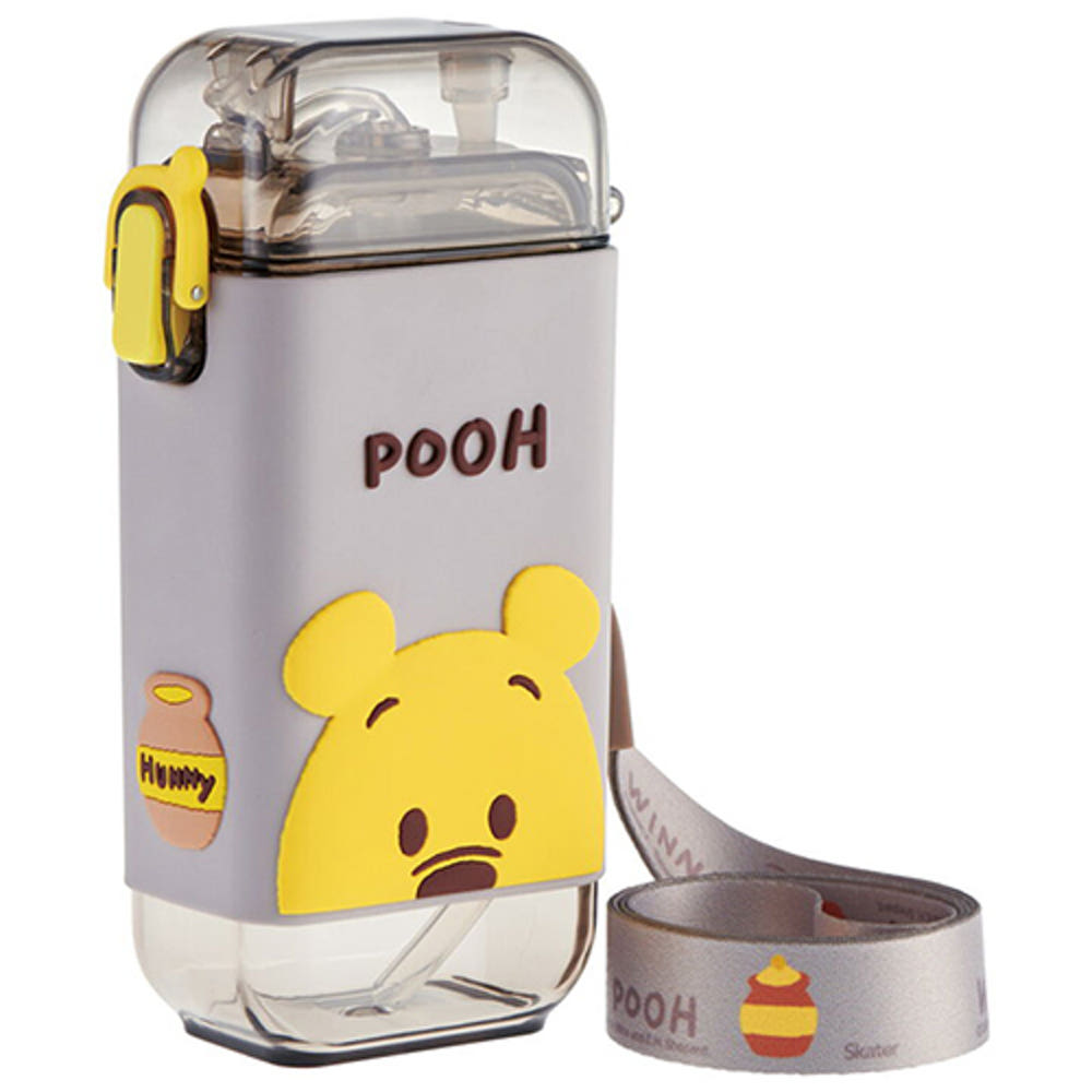 [발주상품 2~4 영업일 후 발송예정] 스케이터 곰돌이푸 캐릭터 스퀘어 스트로 보틀 280ml PSQ3ST - 주방·식기 - 하카타몰
