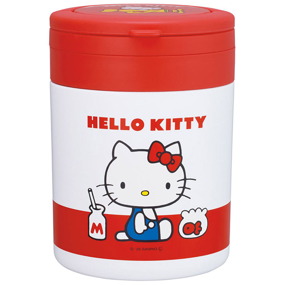 스케이터 헬로키티 캐릭터 접이식 핸들 보온 보냉 델리카포트 스프통 500ml LJFO5 - 하카타몰