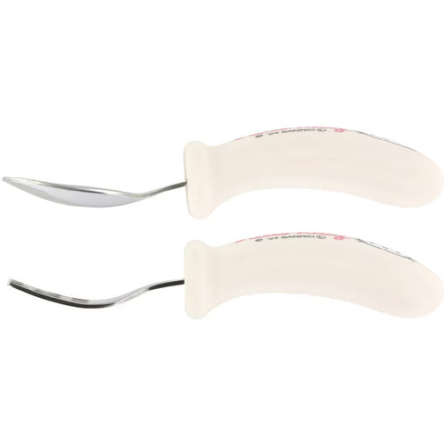 스케이터 산리오 헬로키티 캐릭터 잡기 쉬운 실리콘 베이비 스푼 포크 세트 12cm SHSF1 - 주방·식기 - 하카타몰