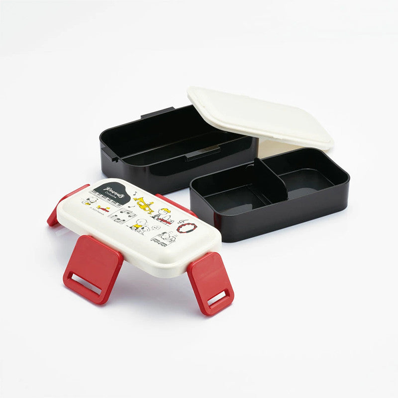 스케이터 스누피 오케스트라 캐릭터 식기세척기대응 항균 4면락 2단 도시락 런치박스 600ml PFLW4AG - 주방·식기 - 하카타몰