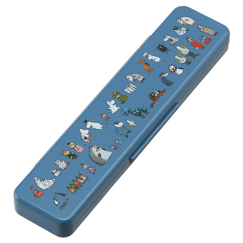 스케이터 무민 80 캐릭터 소리나지 않는 콤비세트 (스푼,젓가락,케이스) 18cm CCS3SA - 주방·식기 - 하카타몰
