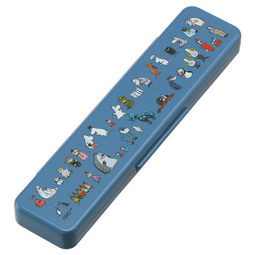스케이터 무민 80 캐릭터 소리나지 않는 콤비세트 (스푼,젓가락,케이스) 18cm CCS3SA - 주방·식기 - 하카타몰