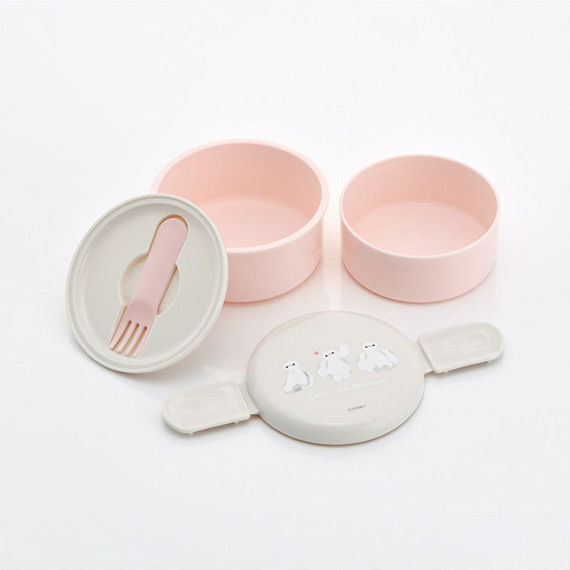 [발주상품 2~4 영업일 후 발송예정] 스케이터 베이맥스 sweet 캐릭터 원형2단 포크 도시락 500ml ONWR1 - 주방·식기 - 하카타몰