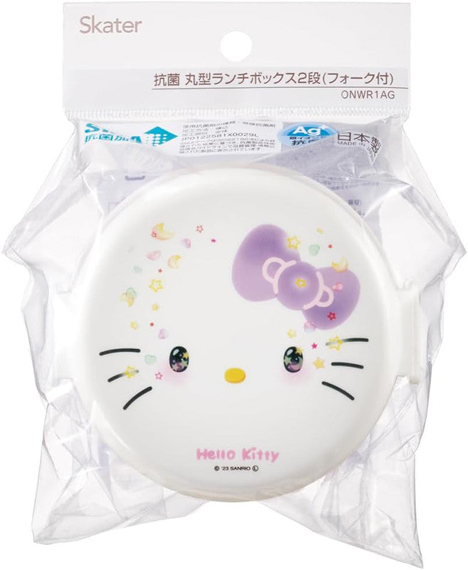 스케이터 헬로키티 The Future in Our Eyes 캐릭터 항균 원형2단 포크 도시락 500ml ONWR1AG - 주방·식기 - 하카타몰