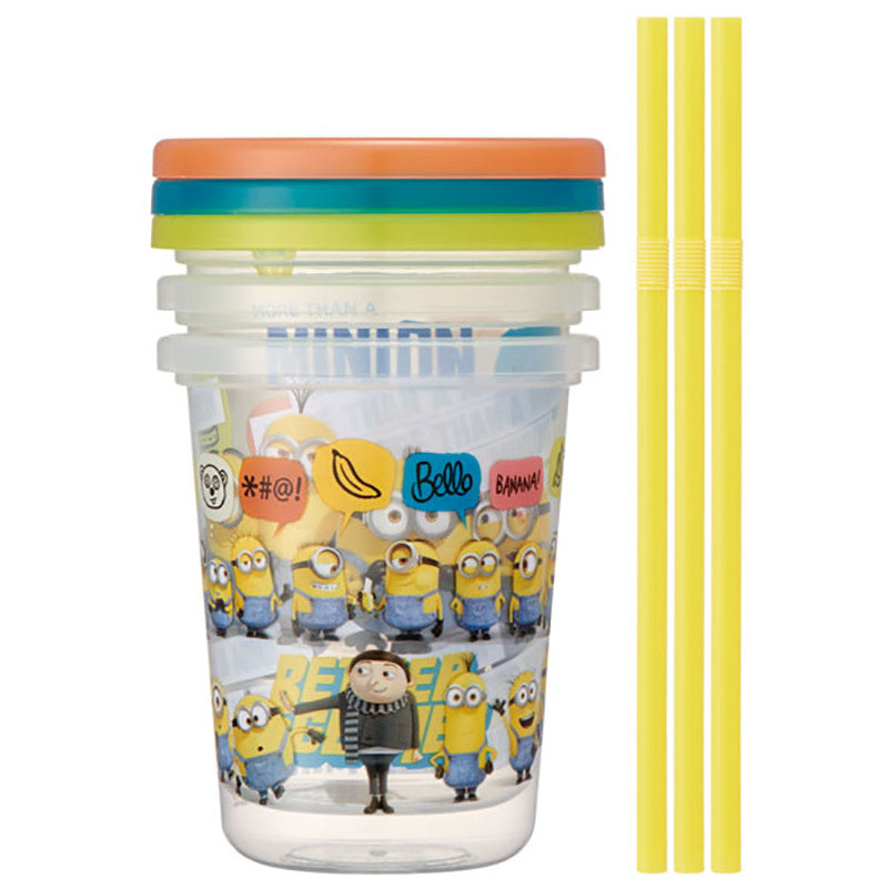 스케이터 미니언즈 피퍼 캐릭터 빨대컵 3세트 320ml SIH3ST - 주방·식기 - 하카타몰