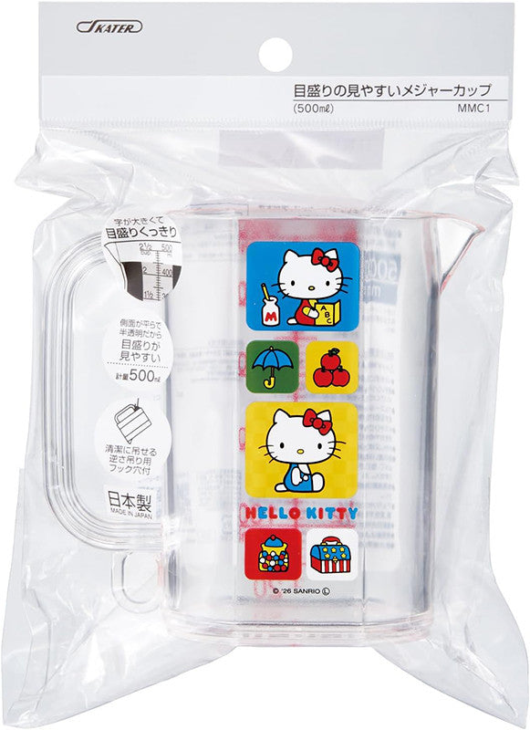 스케이터 헬로키티 레트로 캐릭터 메저 눈금 계량컵 500ml MMC1 - 하카타몰