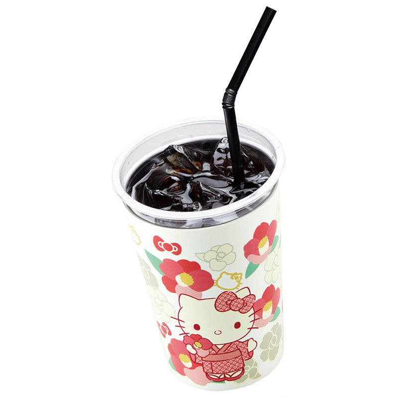 스케이터 헬로키티 동백 캐릭터 편의점 커피 스테인리스 텀블러 400ml STCV2 - 주방·식기 - 하카타몰