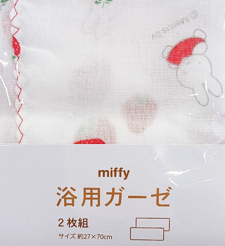 미피 딸기 캐릭터 목욕용 거즈 2매입 - 하카타몰