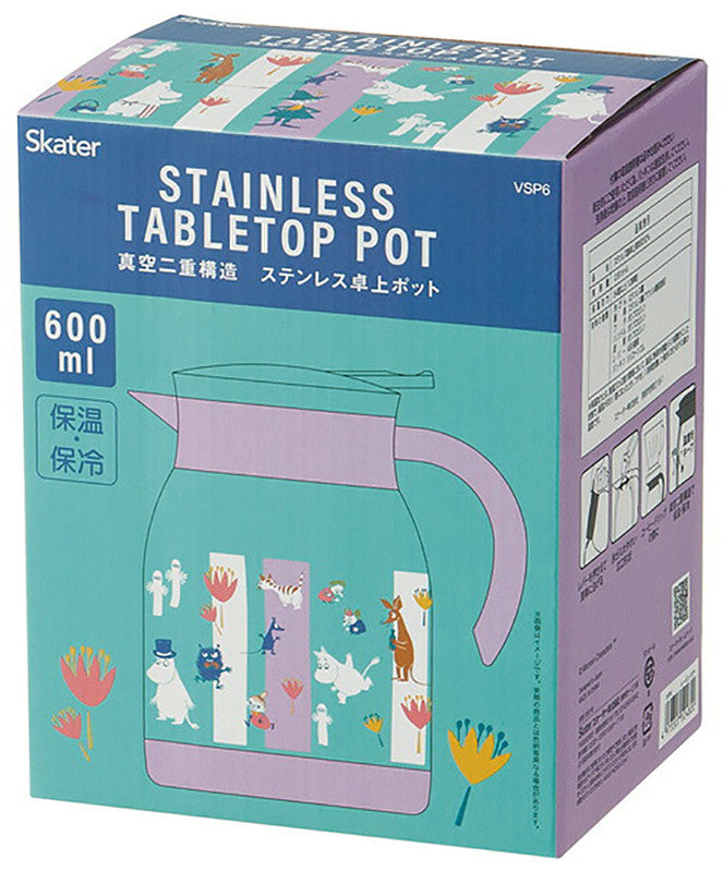 [발주상품 2~4 영업일 후 발송예정] 스케이터 무민 캐릭터 스테인리스 진공 포트 600ml VSP6 - 하카타몰