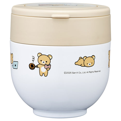 스케이터 리락쿠마 캐릭터 항균 접이식 핸들 스테인리스 돈부리 보온 보냉 도시락 540ml LDNO6AG - 주방·식기 - 하카타몰