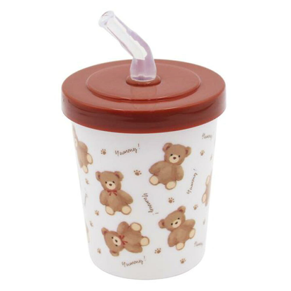 곰돌이 캐릭터 미니 텀블러 빨대컵 170ml - 주방·식기 - 하카타몰