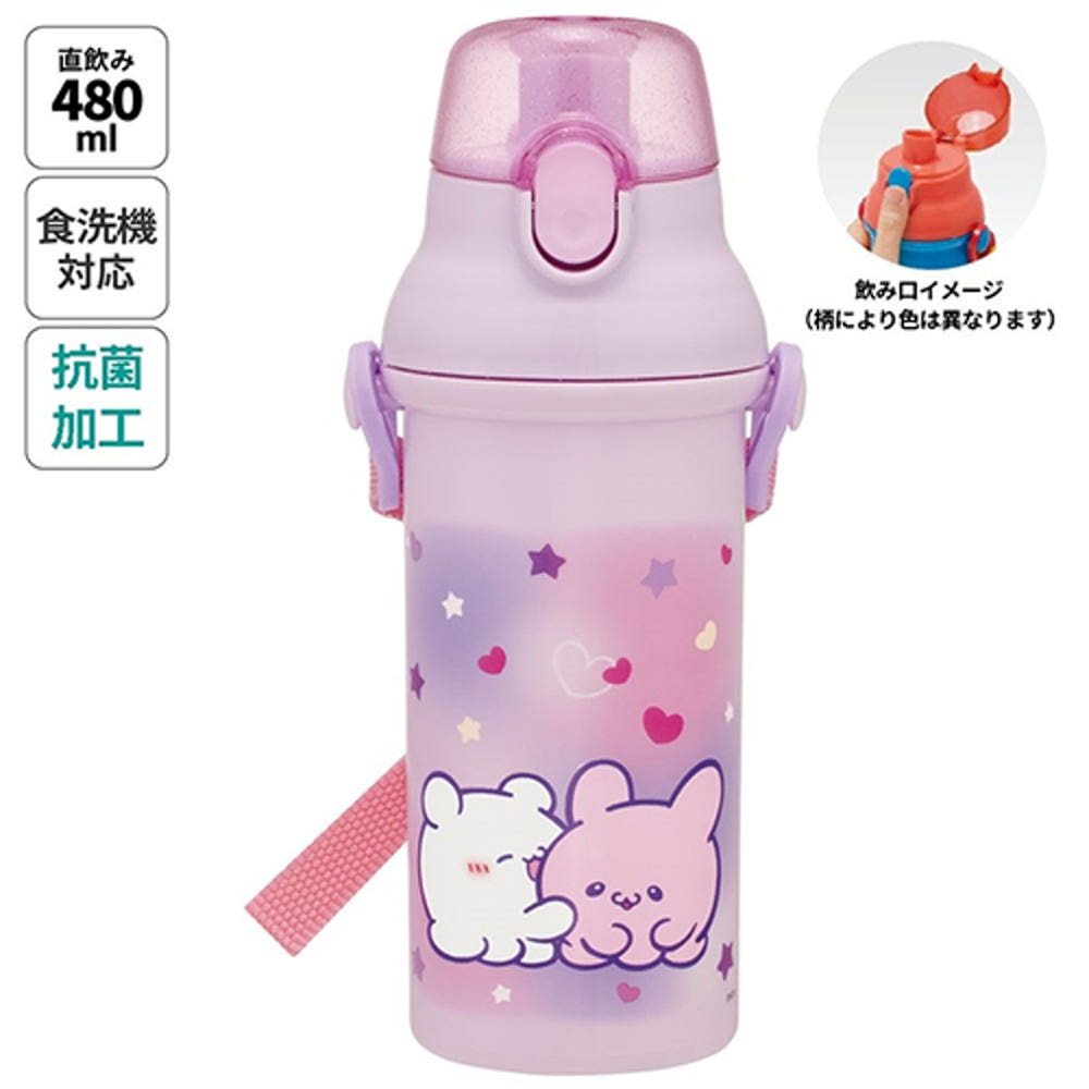 [발주상품 2~4 영업일 후 발송예정] 스케이터 라부이즈 캐릭터 원터치 다이렉트 보틀 480ml PSB5SANAG - 주방·식기 - 하카타몰
