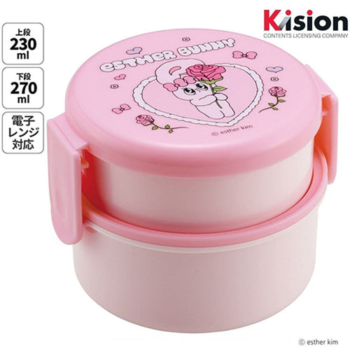 [발주상품 2~4 영업일 후 발송예정] 스케이터 에스더버니 캐릭터 원형2단 포크 도시락 500ml ONWR1 - 주방·식기 - 하카타몰