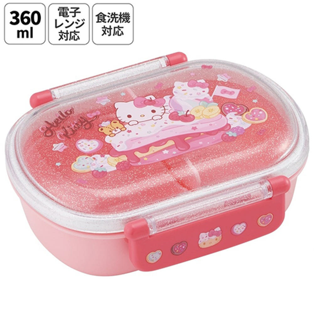 [발주상품 2~4 영업일 후 발송예정] 스케이터 헬로키티 Fancy Snacks Sweets 캐릭터 도시락 런치박스 360ml QAF2BA - 주방·식기 - 하카타몰
