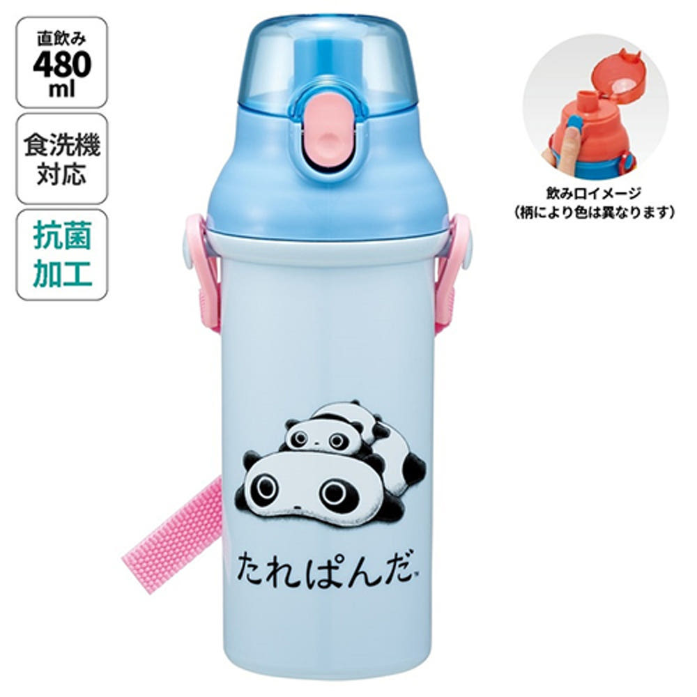 [발주상품 2~4 영업일 후 발송예정] 스케이터 타레판다 캐릭터 원터치 다이렉트 보틀 480ml PSB5SANAG - 주방·식기 - 하카타몰