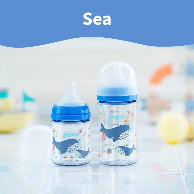 [발주상품] 피죤 모유실감 T-Ester 플라스틱 젖병 240ml Sea - 수유·외출 - 하카타몰
