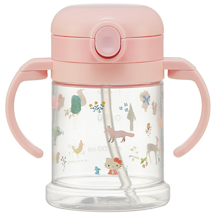스케이터 접이식 핸들 원터치 빨대컵 260ml (미키, 키티, 곰돌이푸, 원숭이 조지, 이나이이나이바, 배고픈애벌레, 리사라슨, 시마시마구루구루) KSHW1N - 주방·식기 - 하카타몰