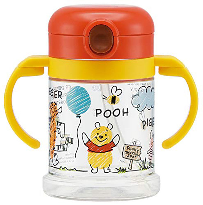 스케이터 접이식 핸들 원터치 빨대컵 260ml (미키, 키티, 곰돌이푸, 원숭이 조지, 이나이이나이바, 배고픈애벌레, 리사라슨, 시마시마구루구루) KSHW1N - 주방·식기 - 하카타몰