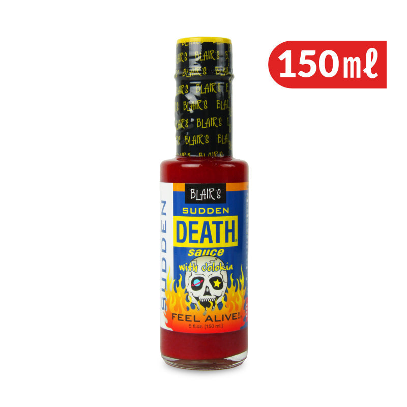 01. 블레어스 서든 데스 졸로키아 핫소스 150ml 청색 라벨 병 정면 현행 일본 수입품