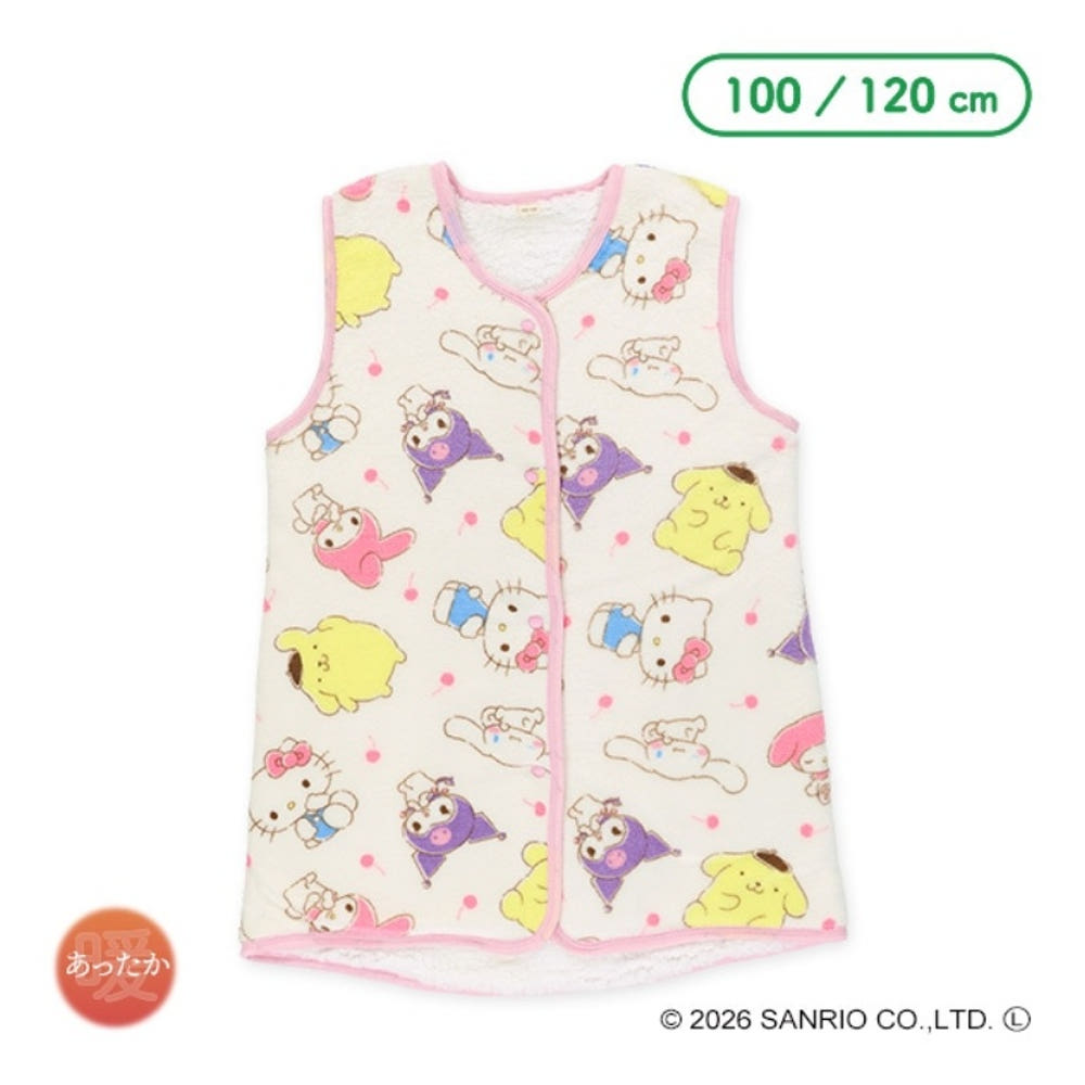[발주상품] 산리오 보아 안감 밍크 플리스 롱 판초 100~120cm - 하카타몰