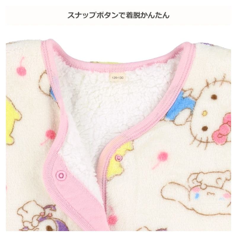 [발주상품] 산리오 보아 안감 밍크 플리스 롱 판초 100~120cm - 하카타몰