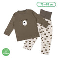 [발주상품] 곰 얼굴 복대형 긴팔 잠옷 상하세트 70~95cm - 의류 - 하카타몰