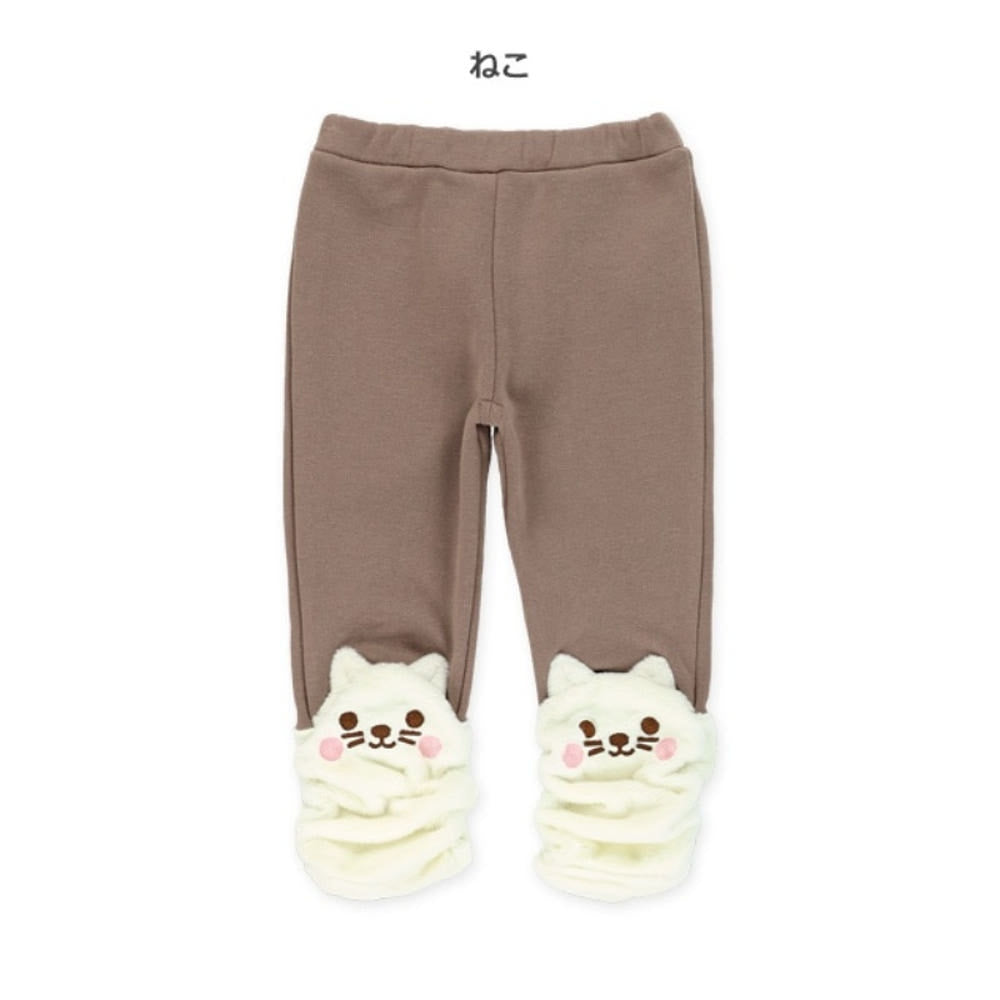 [발주상품] 고양이 보아 플리스 롱 바지 80~95cm - 하카타몰