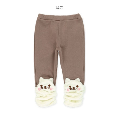 [발주상품] 고양이 보아 플리스 롱 바지 80~95cm - 하카타몰