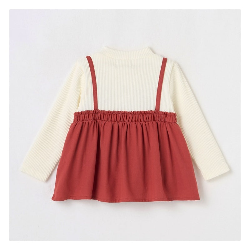 헬로키티 하트포켓 캐미솔 레이어드 튜닉 레드 80~95cm