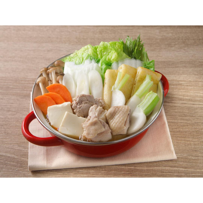 미즈칸 야키아고다시 나베쯔유 미니팩 공식 나베 전골 조리 예시 닭고기 배추 버섯