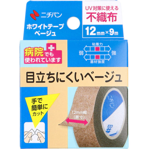 니치반 화이트 테이프 베이지 12mm×9m 상품 사진 1