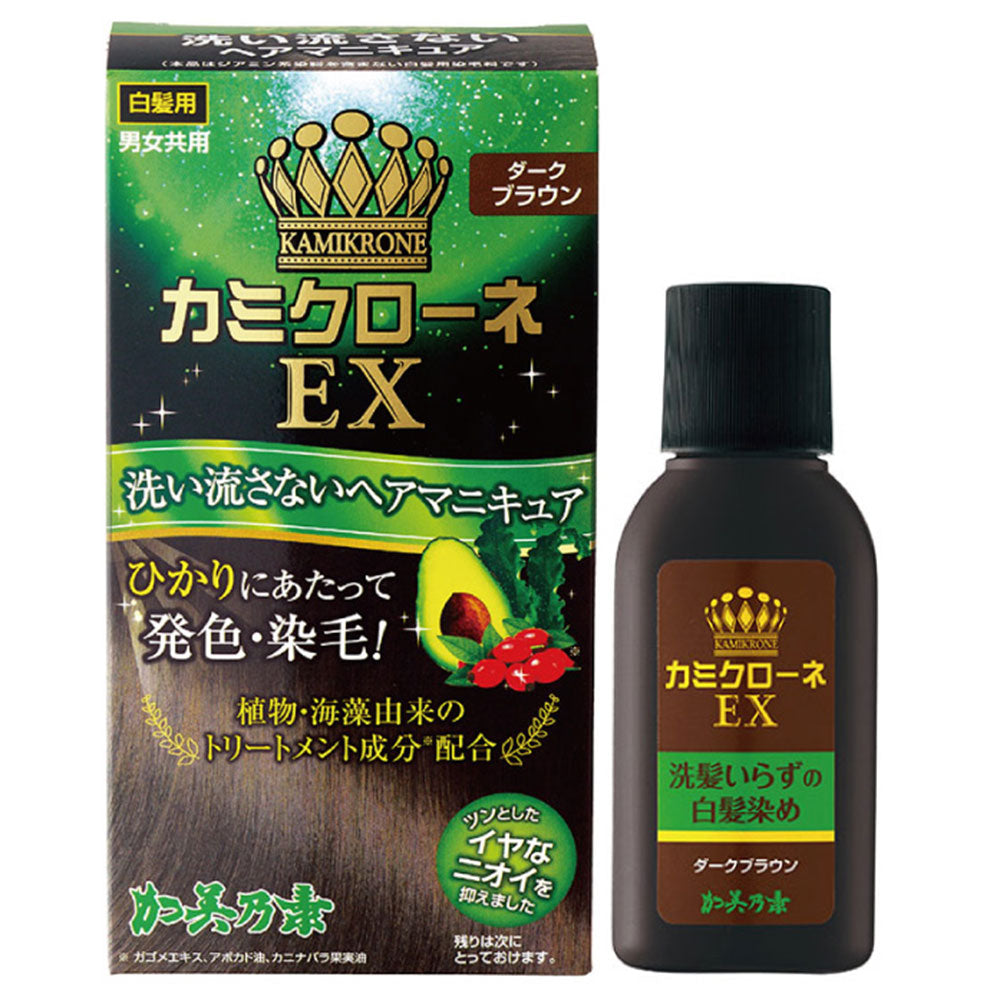 카미크로네 EX 빛반응 새치 염색 헤어젤 다크브라운 80ml