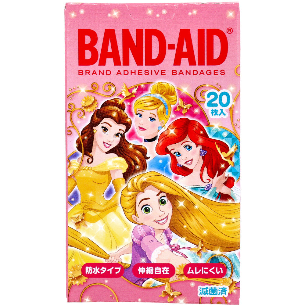 밴드에이드 디즈니 프린세스 캐릭터 방수 밴드 20매 제품 포장
