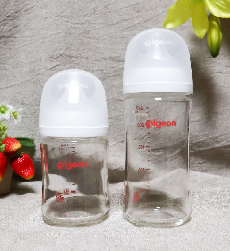 피죤 신 모유실감 내열유리 젖병 화이트 160ml 240ml