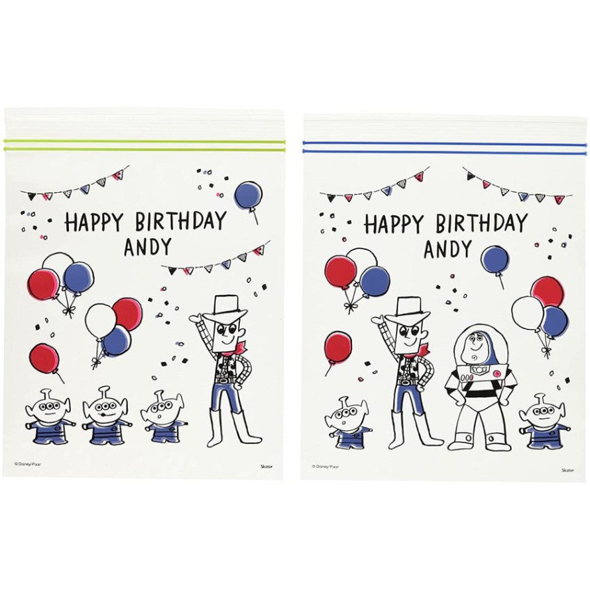 캐릭터 지퍼백 20P (미키 앤 미니, 프린세스, 곰돌이 푸, 키티, 마이멜로디, 미니언즈, 토이스토리, 공룡, 고양이) - 하카타몰